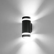 Modern Outdoor Wall Light with Up Down LED Bulbs