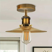 Retro Vintage Industrial Flush Mount Ceiling Light – Warm E27 Lamp Fitting