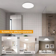 Modern Round LED Ceiling Light – 12W/18W, Waterproof, 6500K
