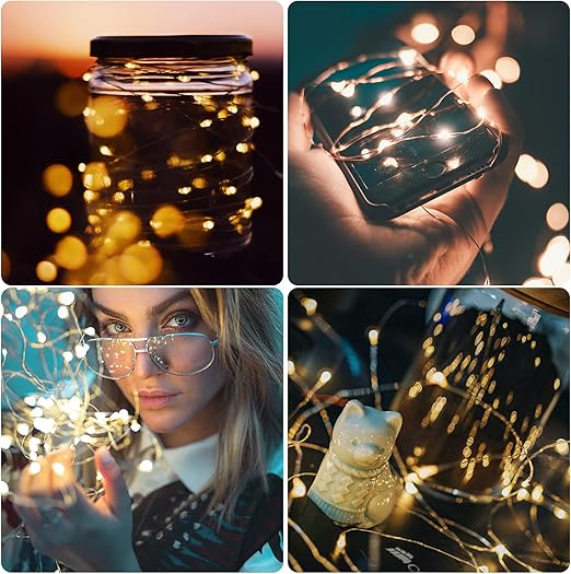 6-Pack 2M 20 LED Copper Wire Fairy String Lights