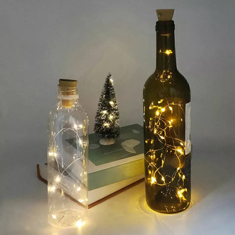 Bottle and Wine Cork Fairy Lights