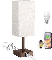 Aooshine Touch Bedside Lamp with USB A+C Charging
