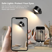 LED Wall Light with 3 Color Modes & Brightness Levels