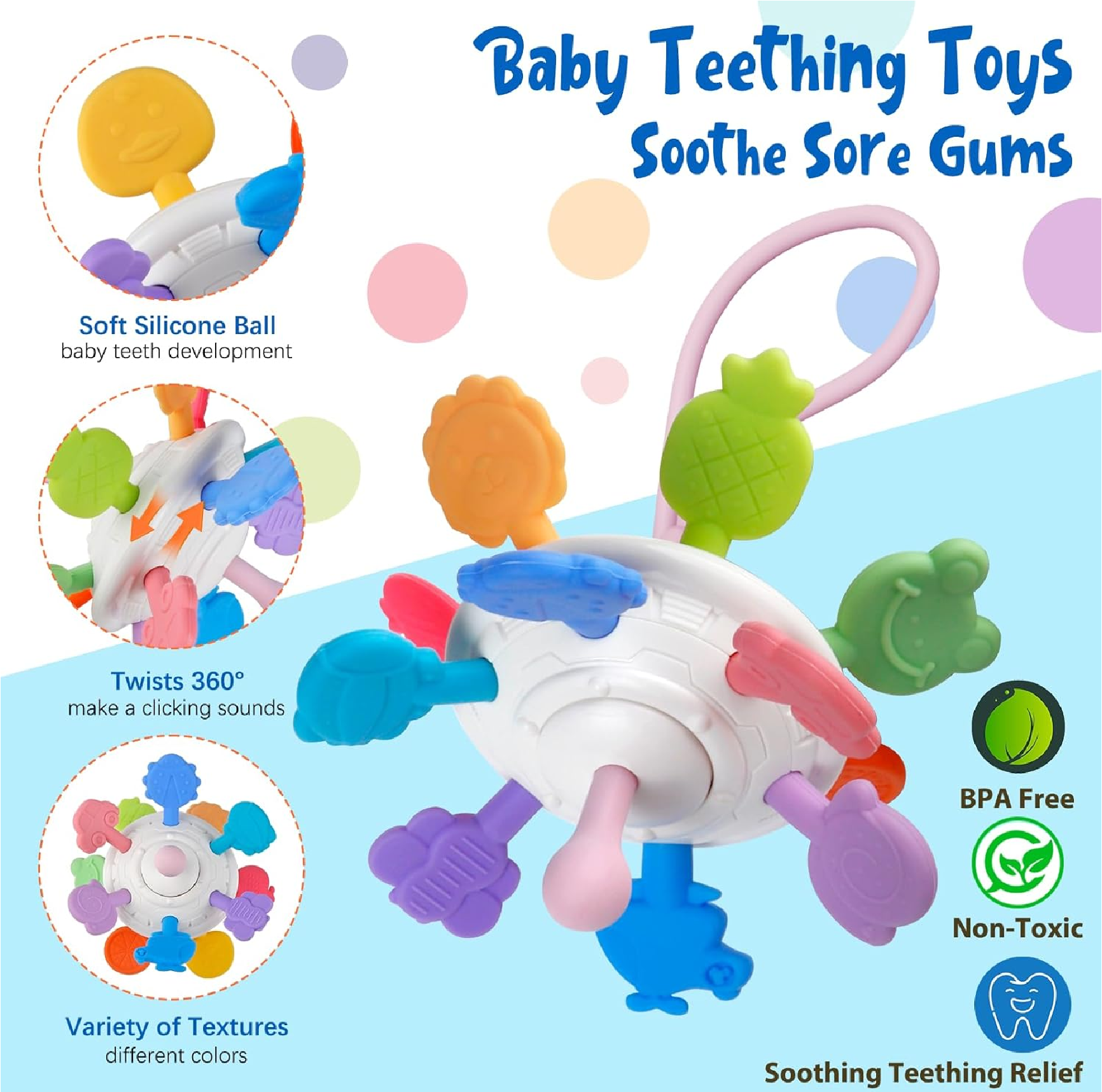 Aliex 6-in-1 Montessori Baby Toy – Stacking Rings, Blocks, Shape Sorter & Xylophone, 12+ Months