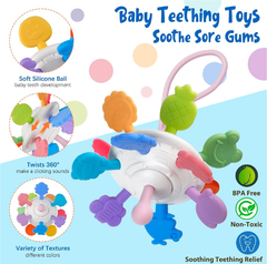 Aliex 6-in-1 Montessori Baby Toy – Stacking Rings, Blocks, Shape Sorter & Xylophone, 12+ Months