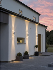 Outdoor Wall Lights Mains Powered/Modena Wall Light Double Up Down/2 x 35 W GU10 Max Wall Lamp