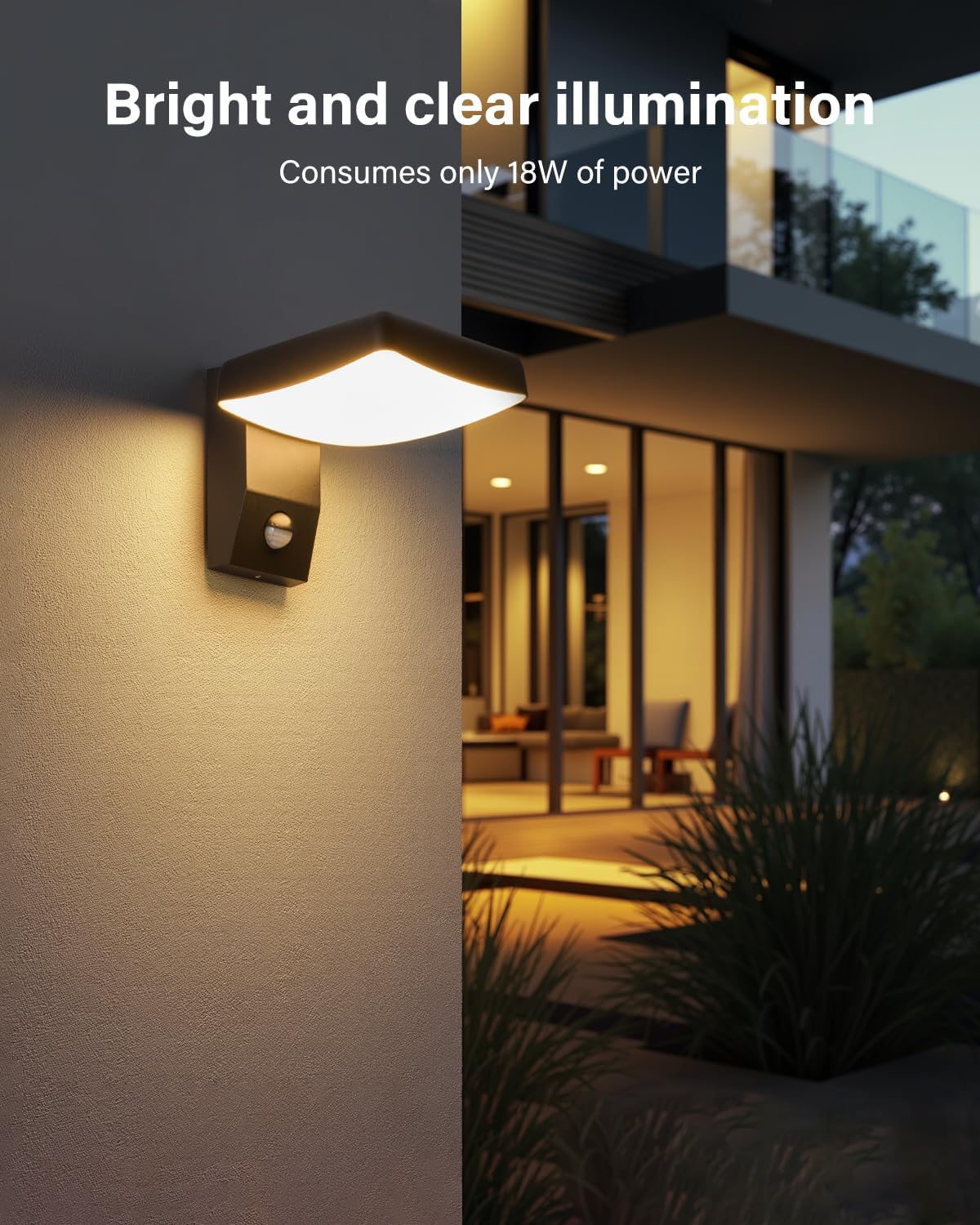 18w outdoor led motion light

