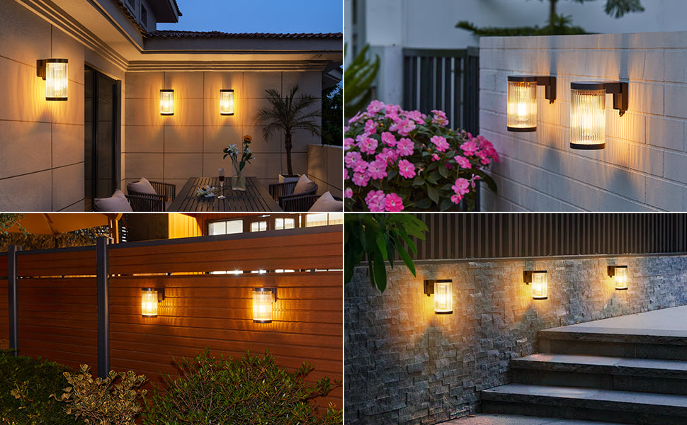 Solar Fence Lights 2-Pack