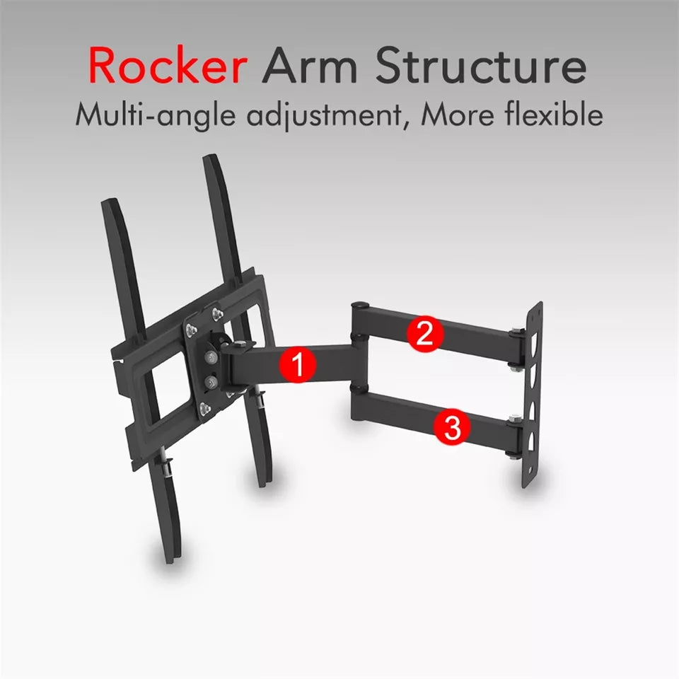 32"-65" Heavy Duty Tilt Corner TV Mount Flexible Full Motion Swing Arm Bracket