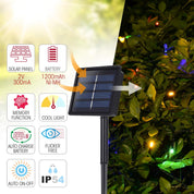 72FT 200 LED Multicolor Solar String Lights – Waterproof for Outdoor & Indoor Use