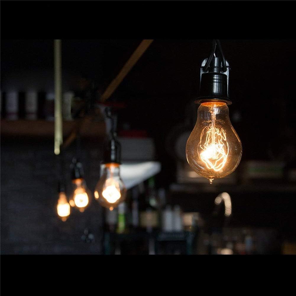 A19 E27 40W Amber Glass Bulb – Warm White, (Pack of 4)