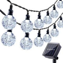 Solar Garden Lights, 36ft 60 LED Crystal Ball String, Waterproof, for Patio, Yard, Festival, Parties