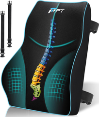 Memory Foam Lumbar Support Cushion – Ergonomic Back Pillow for Office Chair & Car