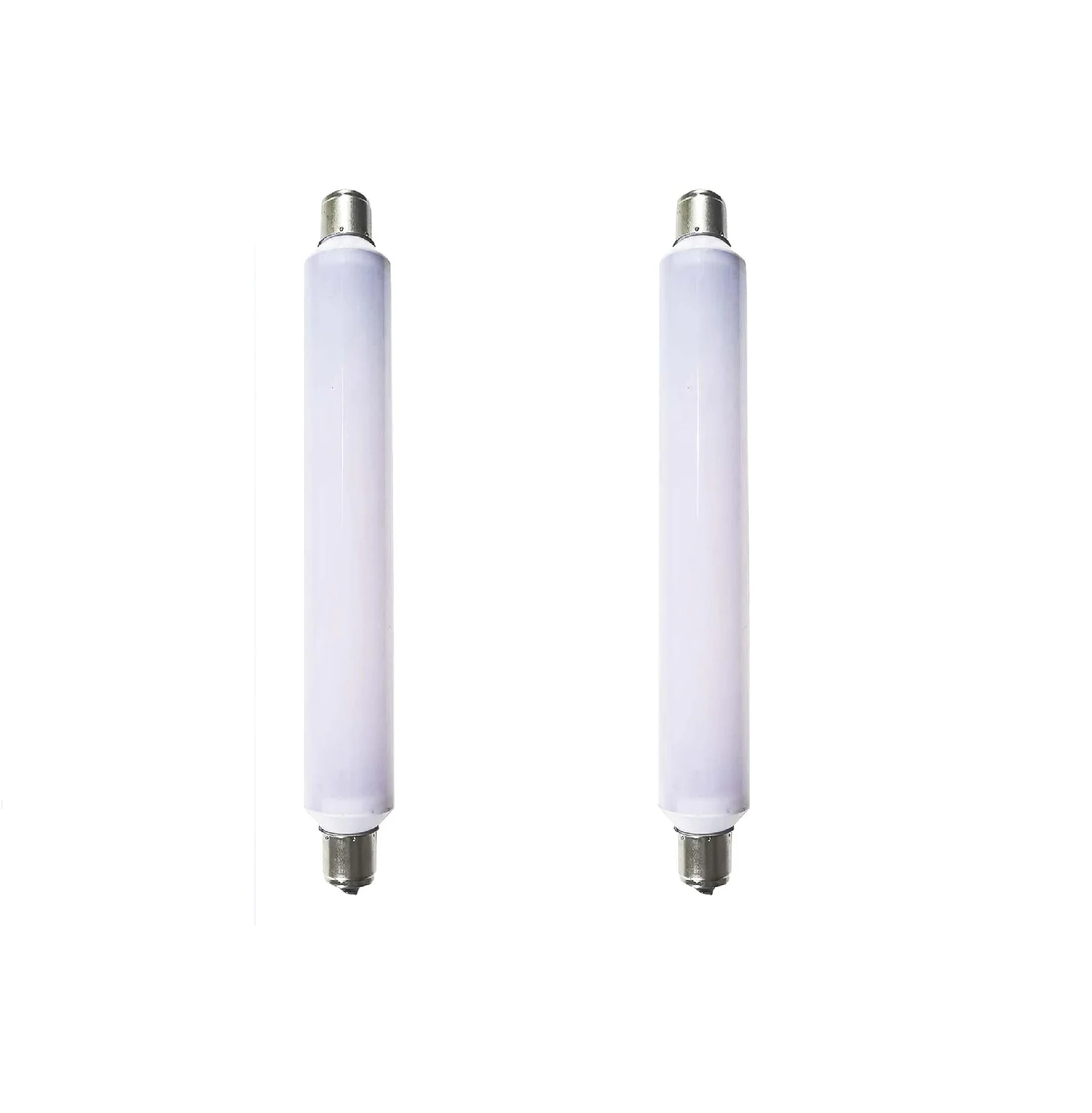 2-Pack 4W S15s LED Light Bulbs  – Warm White 3000K, 221mm T25 Tubular Replacement for Bathroom & Shaving Lights