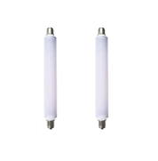 2-Pack 4W S15s LED Light Bulbs  – Warm White 3000K, 221mm T25 Tubular Replacement for Bathroom & Shaving Lights