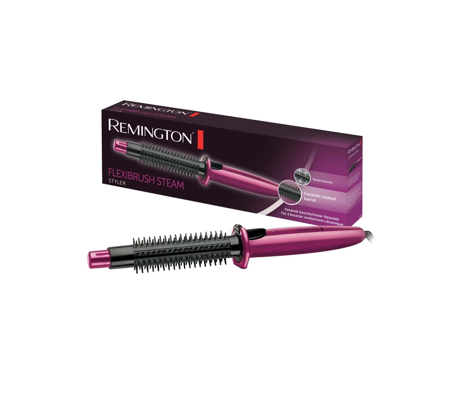 Flexibrush Steam Hair Styler – Ceramic Steam Brush for Curls, Waves & Volume