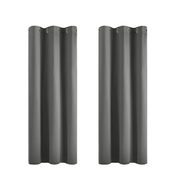 Light Grey Blackout Curtains 42x54" – Thermal Insulated Eyelet Drapes, 2 Panels