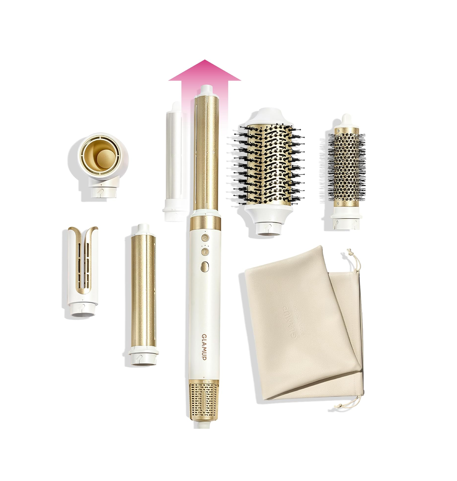 6-in-1 Hot Air Styler Gift Set – Long Barrel, Volumizing Brush & Travel Bag