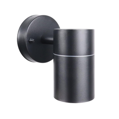 Black Stainless Steel Outdoor Wall Sconce, GU10 Base, IP44 Rated