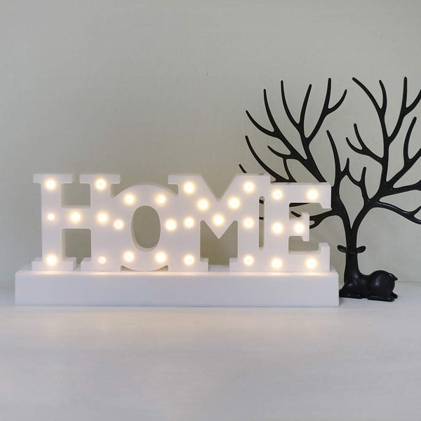 LED Light Up HOME Sign Decorative Night Lamp