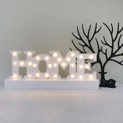 LED Light Up HOME Sign Decorative Night Lamp