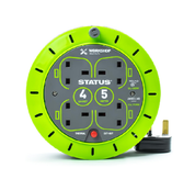 2 Socket Cable Reel – 110V 16A Heavy-Duty Extension Lead with Thermal Cut-Out