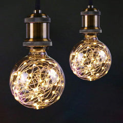 G95 LED Globe Fairy Light Bulb, E27 Edison Decorative Bulb [2 Pack]