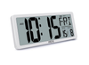 Extra Large LCD Digital Wall Clock with Time, Date & Temperature Display (Battery)