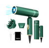 Ionic Hair Dryer – Foldable Lightweight Blow Dryer with Diffuser for Smooth Styling (Green)