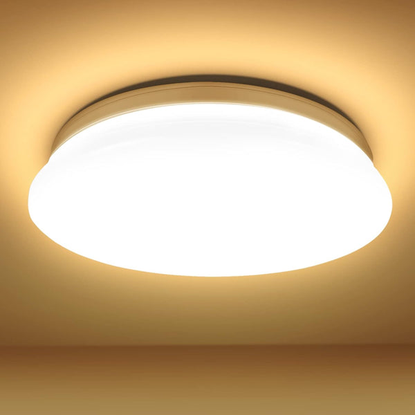 LED Ceiling Light, 120W Equivalent, 18W 1850lm, 3000K Warm White, Flush Ceiling Lighting Fitting for Bedroom, Cloakroom, Porch