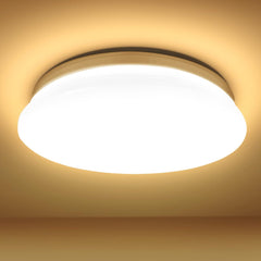 LED Ceiling Light, 120W Equivalent, 18W 1850lm, 3000K Warm White, Flush Ceiling Lighting Fitting for Bedroom, Cloakroom, Porch