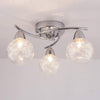 BOLLA 3-Light Semi Flush LED Ceiling Light Chrome