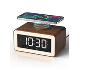 5-in-1 Alarm Clock with Wireless Charger, Bluetooth Speaker & Night Light