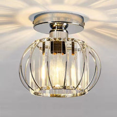 Mini Crystal Chrome Ceiling Light Fixture for Bedroom & Hallway