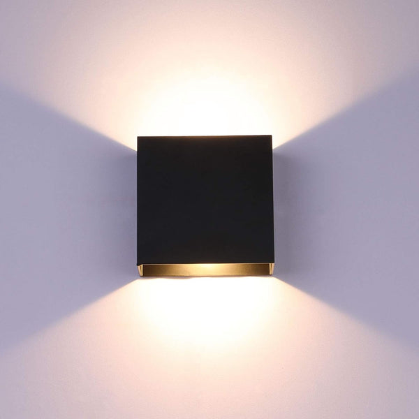 Wall Lights Dimmable Indoor LED Up Down Wall Light Uplighter Downlighter Modern Wall Lamp Sconce Lighting Black 10W Aluminum