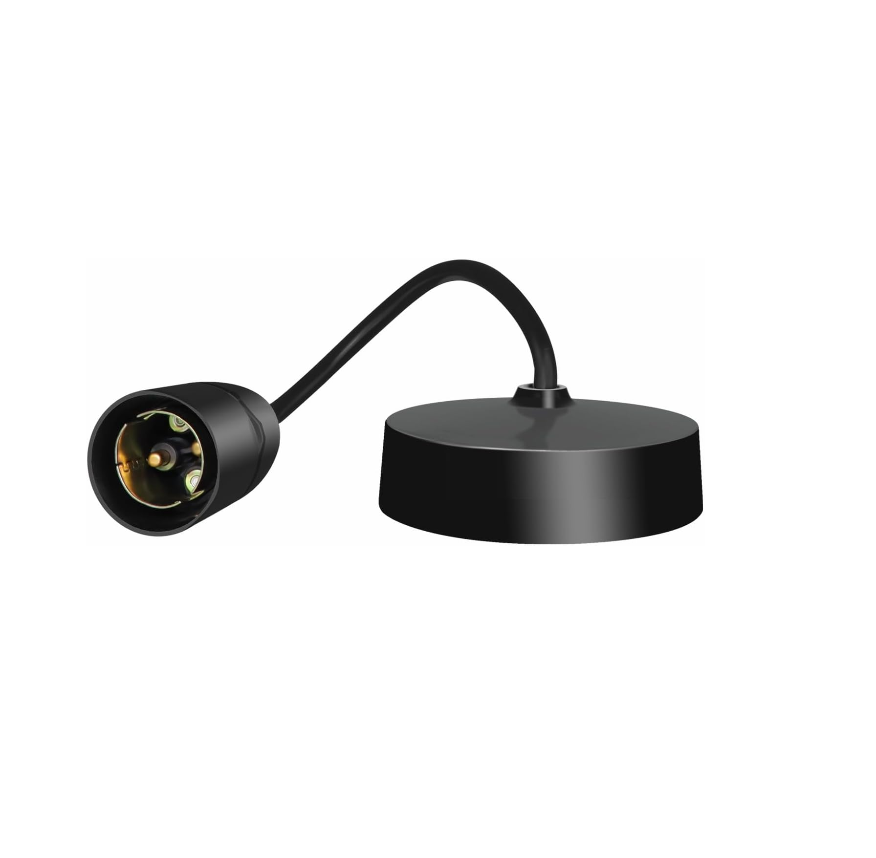 Ceiling Pendant Light Fitting, B22 Lamp Holder, 6”(150mm), Black Plastic Light Bulb Holder, Ceiling Rose for Kitchen Island Living Room Bedroom Lightings