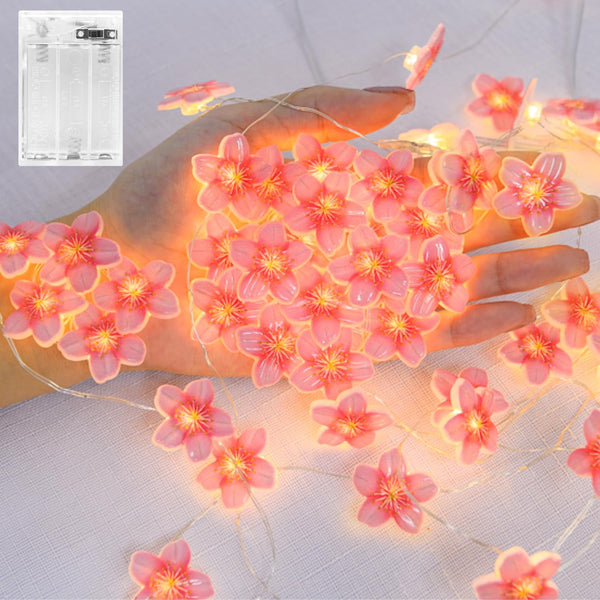 2M Pink Cherry Blossom Flower Fairy String Lights