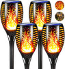 4-Pack Solar Torch Lights - 33 LED Dancing Flickering Flame Lights, IP65 Waterproof