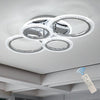 Modern 4-Ring LED Ceiling Light 58W Dimmable with Remote