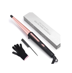 13–25mm Ceramic Hair Curling Wand – Professional Tapered Curler with Glove