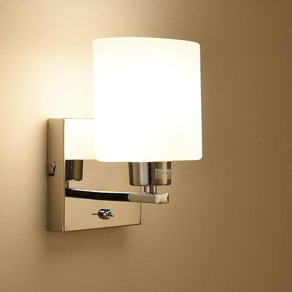 Modern Polished Chrome Wall Light with E14 Socket