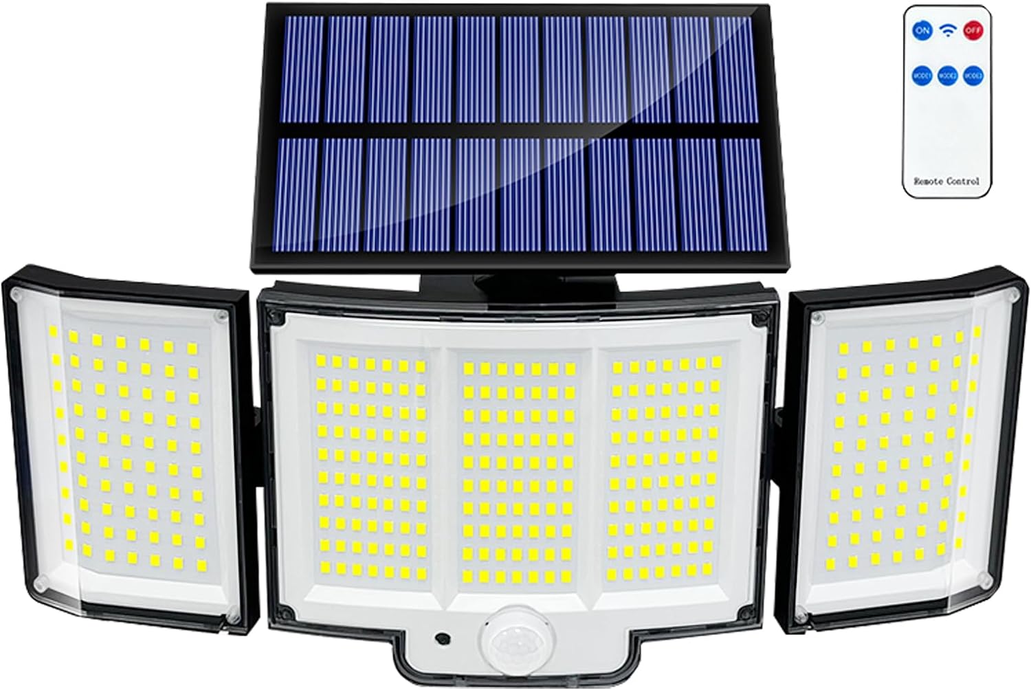 Solar Garden Light 2000LM Brightness, IP65, 270° Coverage, 3 Modes - Wireless Motion Sensor Security