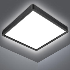 LED Ceiling Light,18W 1500LM,100W Equivalent,5000K Daylight White, Waterproof IP54 | 22cm (Black)