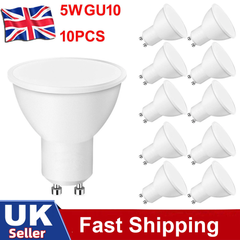 10x LED GU10 Light Bulbs 5W/7W – Energy-Saving 120° Spotlight, Warm White, Cool White, Daylight
