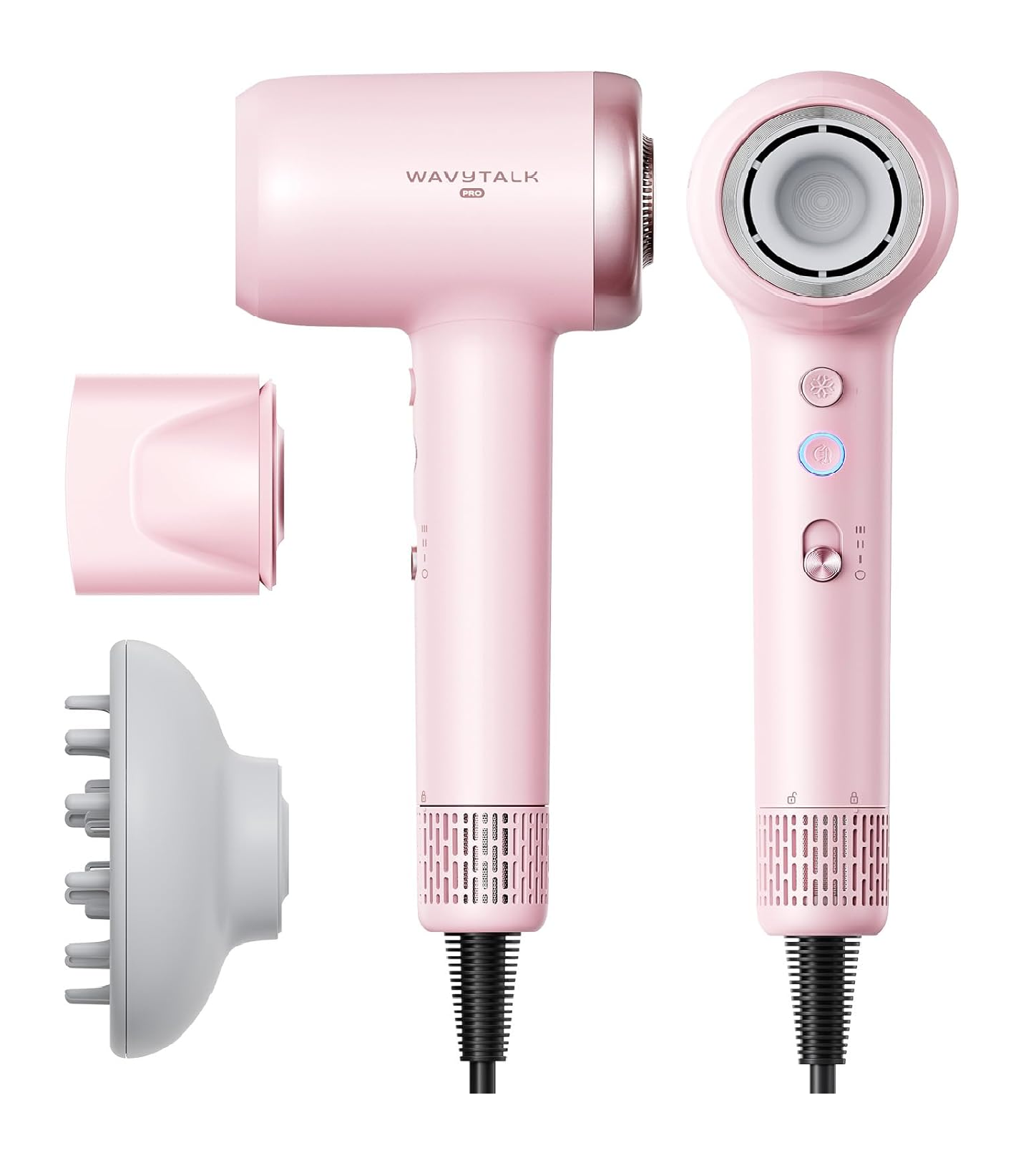 Wavytalk Turblow Pro 110,000 RPM Ionic Hair Dryer – Fast Dry Blow Dryer & Diffuser