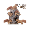 Hidden Squirrel Plush Dog Toy, Interactive Squeaky Hide and Seek Puzzle Toy