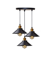 3-Light Vintage Industrial Ceiling Pendant Lamp White