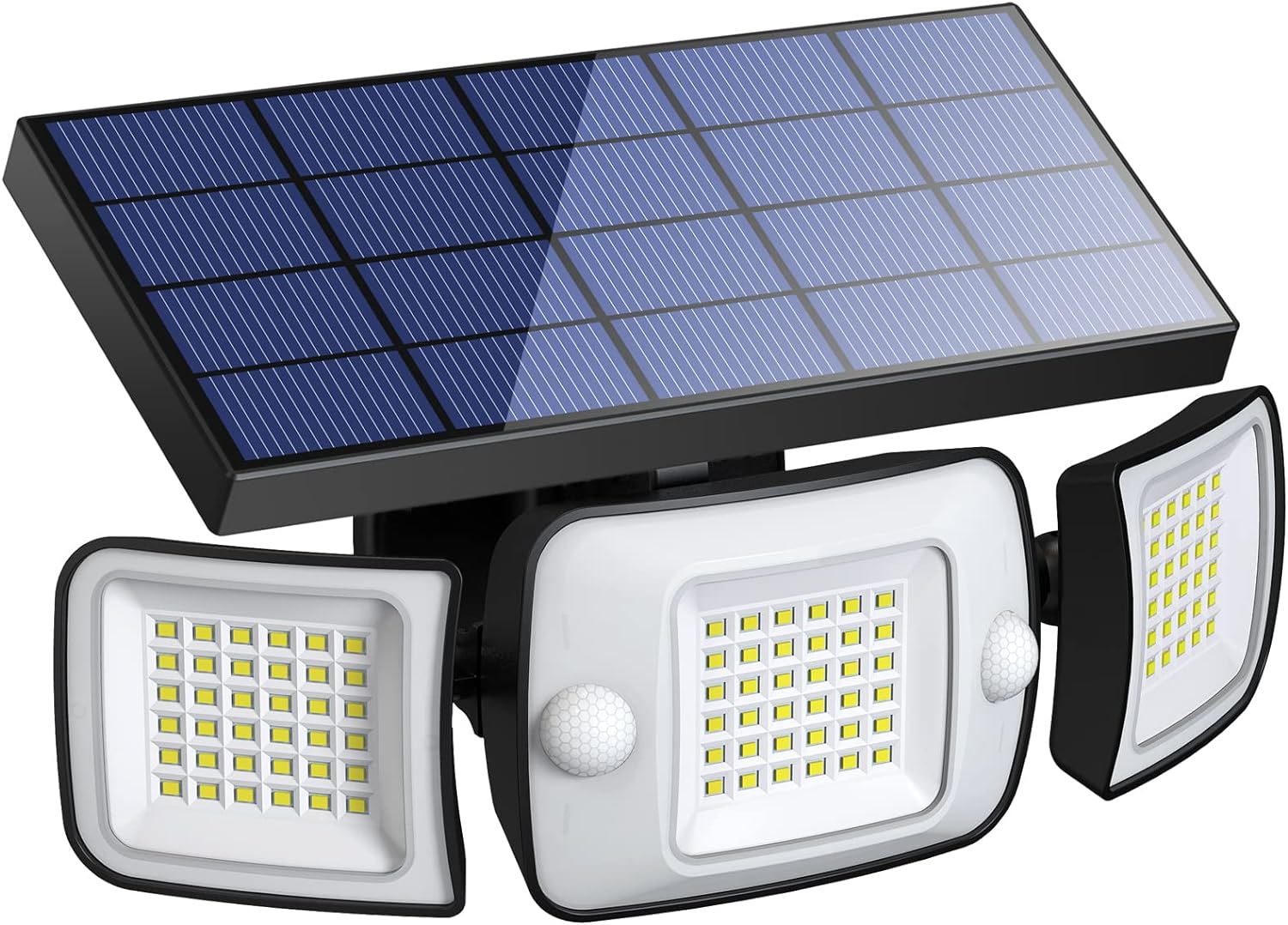 Outdoor Solar Security Lights with 6000mAh Battery & Motion Sensor for Garden Garage and Yard