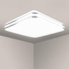 Ceiling Light 12W Silver-Rimmed Square, 6500K Cool White Indoor Ultra-Thin Flush Mount Ceiling Lights