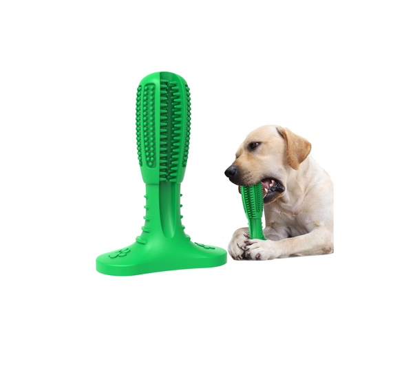 Dog Toothbrush Chew Toy – Natural Rubber Teeth Cleaning & Dental Care for Puppies
